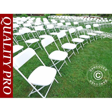 Folding Chair 44x44x80 cm, White, 24 pcs. - Dancover