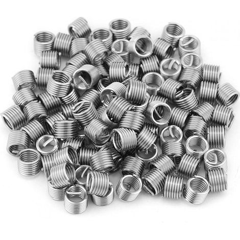 Inserts filetés en acier inoxydable 304, kit d'assortiment d'inserts de réparation de filetage pour manchon de fil en acier inoxydable 304 M6x1.0x1.5D, 100 pièces (1/5)