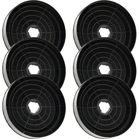 Filtro de carbón AllSpares (2 uds.) para campanas extractoras compatibles con Candy KFC6918 y Airlux CR390 (Ø170x35mm) (1/5)
