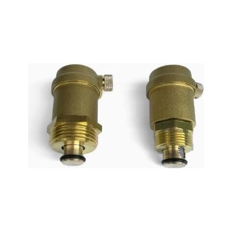 4 Pièces Purgeur d'Air Automatique Laiton, Purgeur Automatique Chauffage, Vanne de Purge Automatique Laiton, Purgeur D'air Automatique DN15 4", pour Chauffage, Doré, Filetage Extérieur, 1,6 MPa