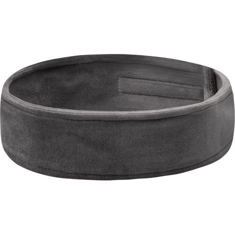 bandeau cosmétique en velours gris (1/2)