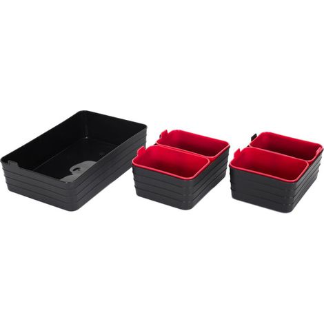 Lot de 7 Boîtes de Rangement "Souple" 26cm Noir (1/5)