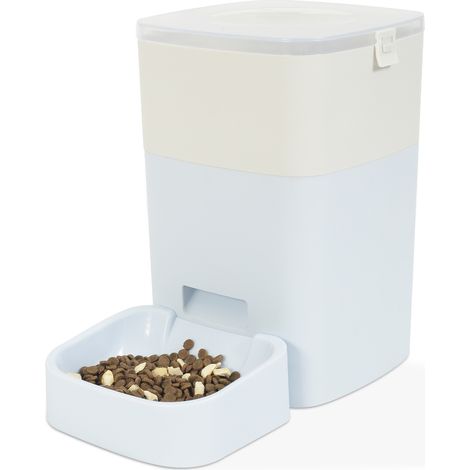 Distributeur automatique de nourriture pour chats, distributeur de nourriture pour animaux de compagnie, automatique à minuterie (convient aux croquettes pour chiens de 16 mm). (1/2)