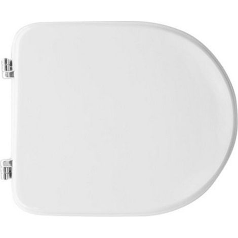 Abattant WC DianHydro pour Tutto di Olympia en bois blanc 36 x 41,2 cm avec charnie'res en laiton chrome', abattant de rechange pour salle de bain