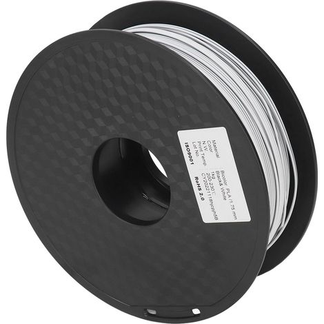 Filament PLA bicolore noir et blanc, lisse, soyeux et brillant, pour imprimante 3D (1/5)