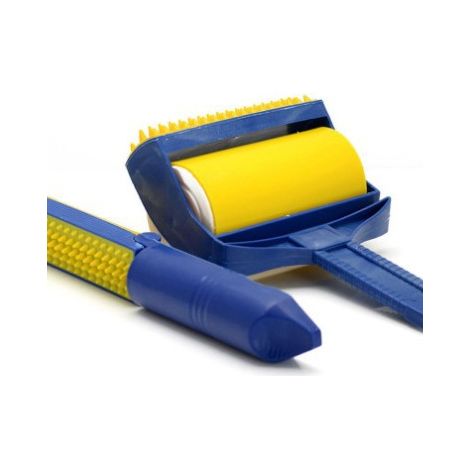 Eine Rolle abwaschbarer Silikonkleber, super starke Haftung, geeignet für Tierhaare und Kleidung, blau.