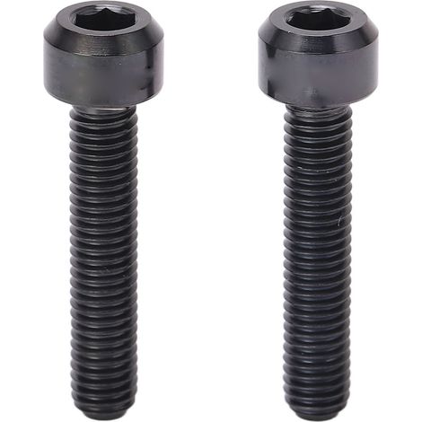 Lot de 2 vis de frein de vélo M5 25 mm, filetage précis, polies, en alliage, petites vis de rechange portables, compatibles avec les VTT, noires. (1/5)