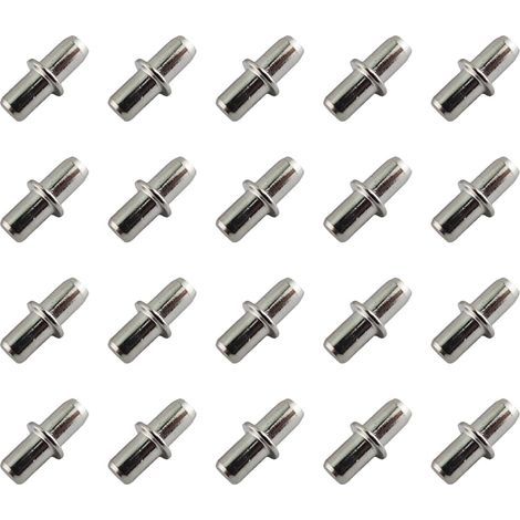 Lot de 20 Support Etagere 5 mm Supports d'étagère Taquets pour étagères Support de planche pour Meubles, Armoires
