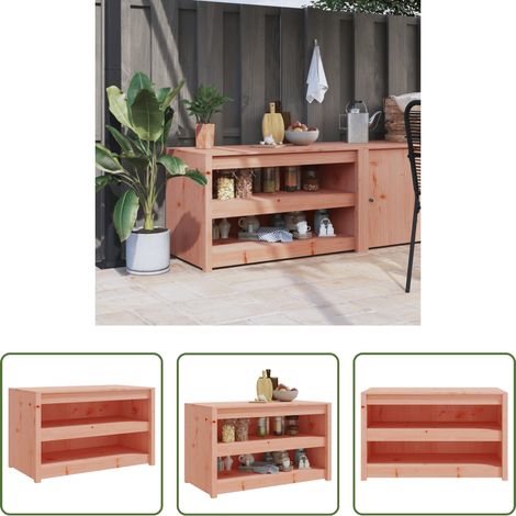 Cuisine extérieure - Armoire de cuisine d'extérieur MEPPEL 106x55x64 cm bois massif douglas (1/5)