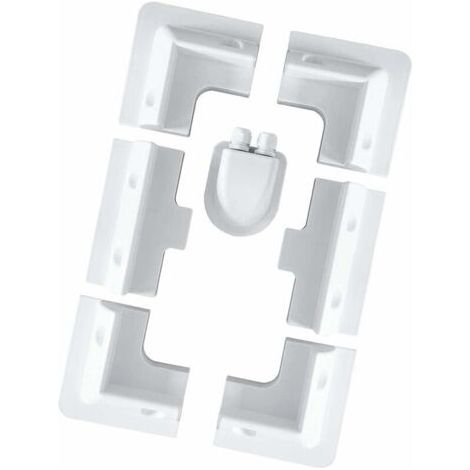 Pr Lot de 7 supports de panneau solaire en ABS blanc pour camping-car, toit plat, camping-car, camping-car, caravane, installations résistantes aux UV - Blanc