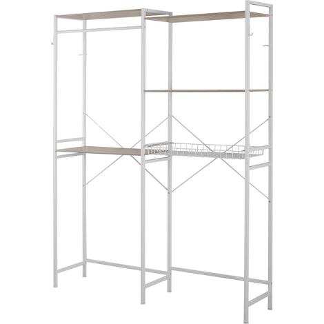Exagonshop Scaffale Sopralavatrice 147x34x195 cm bianco