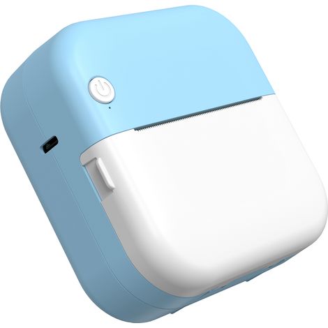 Imprimante thermique compacte multifonction, mini imprimante photo sans encre, étiqueteuse portable Bluetooth pour smartphone, 6 rouleaux papier 57mm + 5 autocollants, compatible iOS Android, pour pho (1/4)