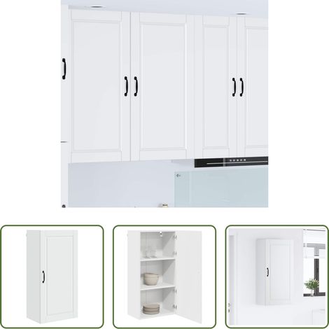 vidaXL Meuble de cuisine - Armoire de cuisine Blanc 50 x 31 x 100 cm Bois d'ingénierie (1/5)