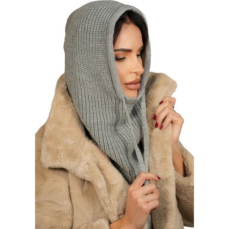 Cagoule à capuche Nilda grise tendance (1/2)