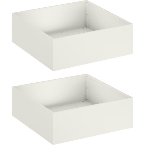 Garden Planter 2 pcs White 40 x 40 x 20 cm Cold-rolled Steel vidaXL