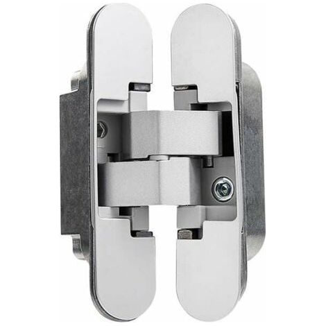 Invisible hinge for heavy doors – Set of 2 – Load 40 kg – Opening 180º – Three-dimensional adjustment ±2.5 mm (1/4)