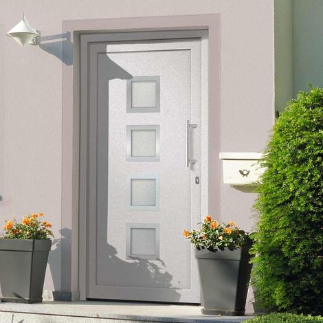 vidaXL Porte d'entrée Blanc 108x208 cm (1/5)