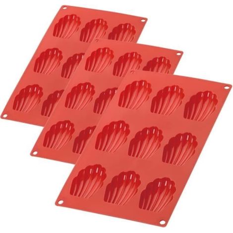 Moules en silicone - Non spécifié - Lot de 3 - Anti-adhérent - Flexible - Compatible lave-vaisselle (1/4)