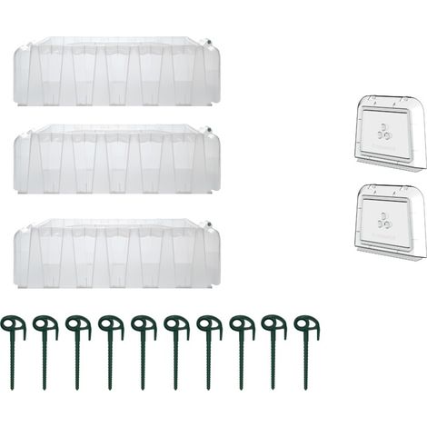 Graf – Kit de 3 tunnels SUNNY 105x40cm – Plastique transparent – Ventilation intégrée pour climat tempéré – Montage sans outils (1/3)