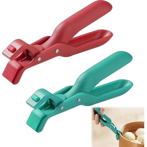 Lot de 2 pinces pinces multifonctions anti-brûlure en silicone,pince isolante en silicone,pince anti-brûlure,pince anti chaleur pour isoler la chaleur et les brûlures (1/5)