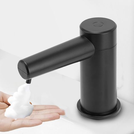 Distributeur de savon mousse automatique sans contact pour lavabo – Capteur infrarouge intégré avec double temps de distribution (1,5 s/2,2 s), design mural/intégré pour cuisine, salle de bain, hôtel (1/5)