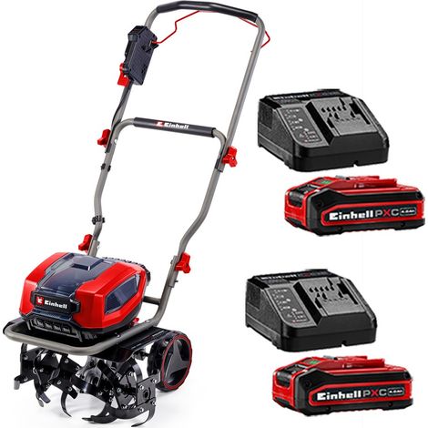 Einhell Professional Cordless Twin 18v 36v Tiller Cultivator GP-CR + 2x 4Ah Kit (1/4)