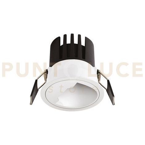 GFA1720 FARETTO DA INCASSO IN ALLUMINIO LED 3000K 613LM 8W D.6,3CM BIANCO CON RIFLETTORE CROMATO