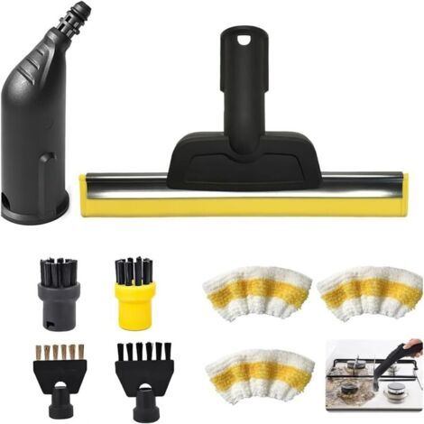 9 Pièces Accessoires pour Nettoyeur Vapeur Compatible avec Kärcher SC1 SC2 SC3 SC4 SC5, Brosses de Nettoyage à Vapeur, Embout Buse, Housse de Chiffon de Nettoyage (1/5)