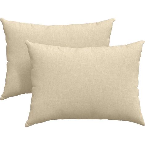 Maison Exclusive - Sofakissen 2 pcs Creme 70 x 50 cm Stoff