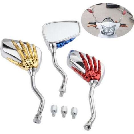 Motorcycle accessories: Ghost hand-shaped plating, motorcycle rearview mirror modification (blue)