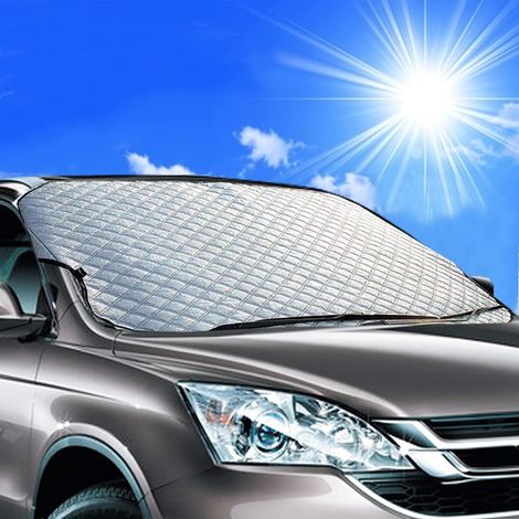 Pare Soleil Voiture Pare Brise Avant, Pare-Soleil Anti-UV, Protection Avant Contre Les Rayons UV et la Chaleur dans Votre Voiture, Universelle pour Plupart des Véhicules, 183x116cm (1/4)