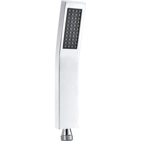 Soffione doccia a mano in ottone CSPARCV, a forma di L, ad alta pressione, lussuoso, bianco argento, finitura cromata, dimensioni ridotte (1/5)