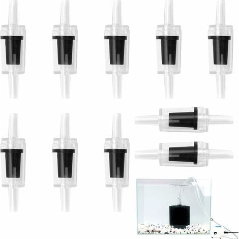 DEESSE SHOP - Clapets anti-retour pour pompe à air d'aquarium, Clapet anti-retour à sens unique pour aquarium, Clapet anti-retour à sens unique pour aquarium, Clapet anti-retour pour aquarium, Noir, 1 (1/5)