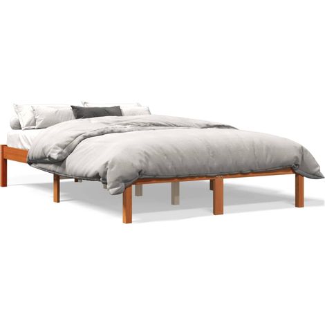 Maison Exclusive - Cama sin colchón madera maciza de pino marrón