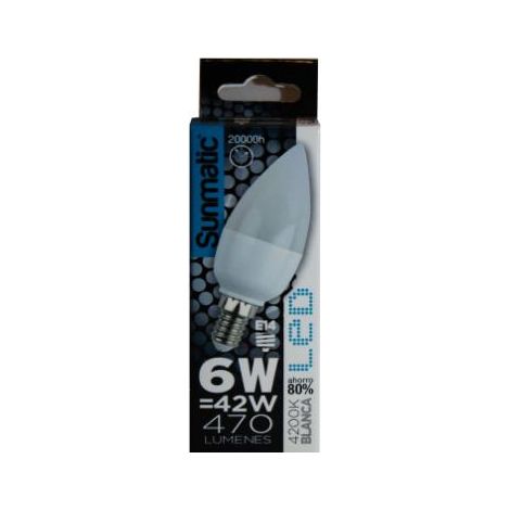 Sunmatic Lamp Sunmatic Led Vela E-14 6W Bl1 Bca 10 Unidades 100 ml