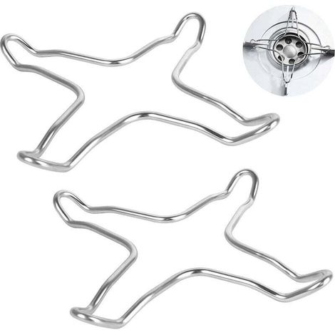 Lot de 2 Réducteurs à Gaz en Acier Inoxydable pour Plaque de Cuisson, Dessous de Plat et Support de Wok - KZQ