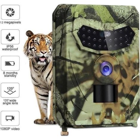 Caméra de chasse 12MP 1080P Grand angle 120° étanche IP56 (1/4)