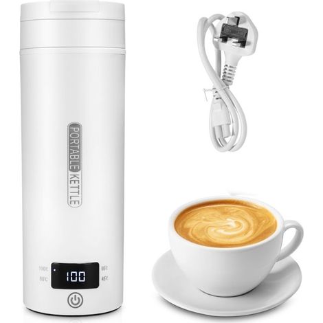 Kleiner elektrischer Reisewasserkocher (500 ml), 300 W, tragbarer Mini-Wasserkocher aus Edelstahl mit automatischer Abschaltung (1/5)