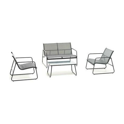 Set salotto salottino jask ferro divanetto poltrone tavolino giardino esterno (1/4)