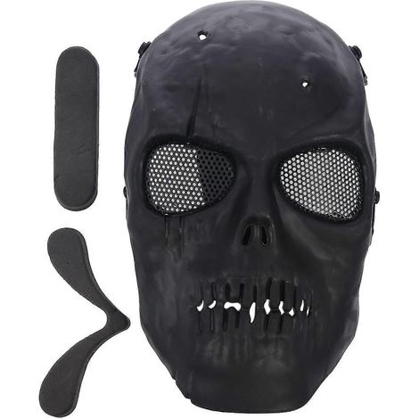 Maske Totenkopf Vollschutzmaske - Schwarz (1/3)