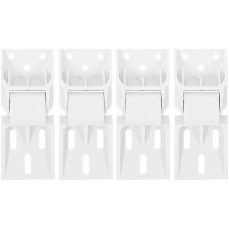 Lot de 4 Charnières Pliables en Plastique Blanc pour Porte de Congélateur Coffre Accessoires de Réparation pour Réfrigérateur Camping-Car Fixation Solide et Ajustement Précis (1/5)