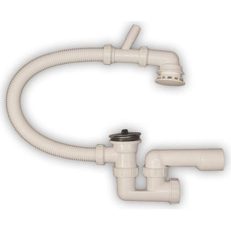 SIFÓN DE BAÑERA DE TECHO CON SALIDA PARA LAVADORA, FILTRO MET - HJ/S2016