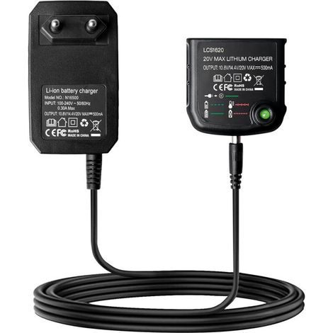 Chargeur au lithium 18 V/20 V, 18 V pour batterie Black & Decker, BL2018, BL2018-XJ, BL1518, LBXR20-OPE LBXR20, LB20, LBX20, LBX4020, LB2X4020, LBXR2020-OPE BL1514 (1/5)