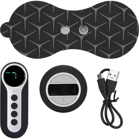 Mini masseur EMS sans fil, portable et rechargeable, patch adhésif avec télécommande-AquaForge (1/5)