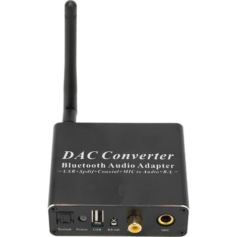 Convertisseur numérique-analogique (DAC) RCA/jack 3,5 mm, adaptateur audio Bluetooth haute fidélité pour casque et PC