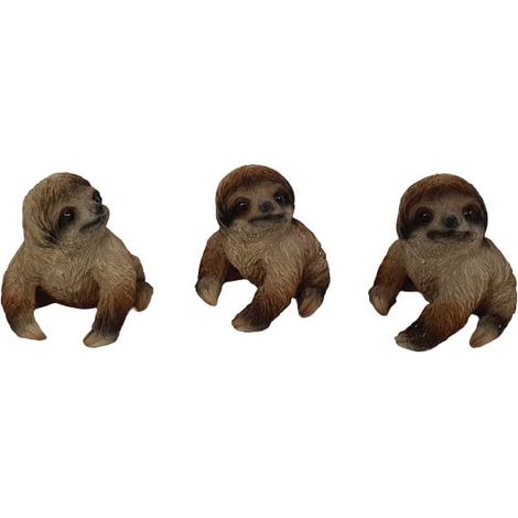 Dekofigur Faultier 7,5 x 7 cm braun