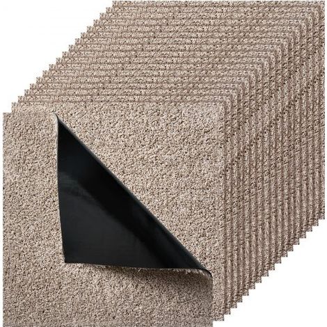 Baldosas de Moqueta, 457,2 x 457,2 x 12 mm, 10 uds, Autoadhesivas, Cubren 2 m², Ideales para Moqueta, para Hogares, Oficinas, Viviendas de Alquiler, Fácil de Limpiar, Color Marrón Claro (1/5)