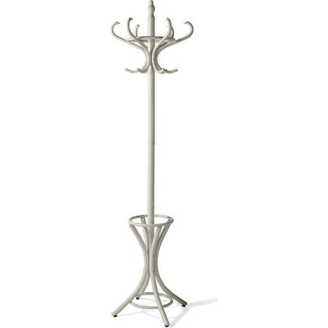 Perchero clasico acabado en madera color blanco, 183 cm(alto)48 cm(ancho)51 cm(largo) (1/2)