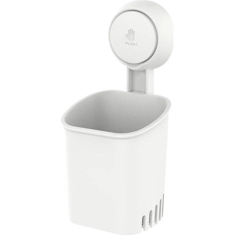 Green Mobility-Porte Brosse à Dents Ventouse sans Perçage & Réutilisable 1 Seconde d'Installation Porte Gobelet Rotation à 360° Charge 5KG Impérable Support pour Carrelage Paroi de la Douche Salle de (1/5)