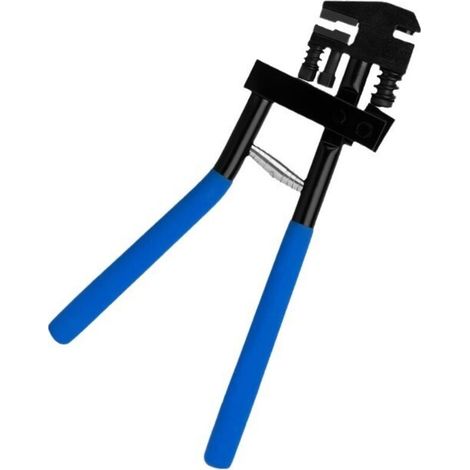 2-in-1 Crimp- und Stanzwerkzeug, 5 mm Durchmesser, für Karosseriereparaturen (blau) (1/4)